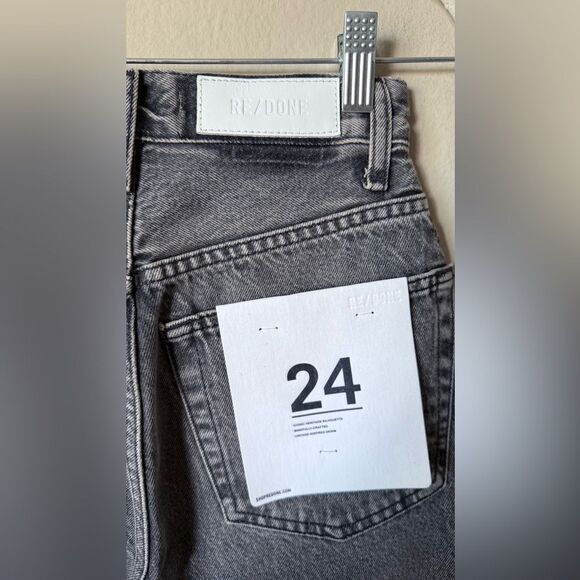 NWT RE/DONE Super High Drainpipe Midnight Ash Denim Jeans Size 24 - Picture 9 of 12